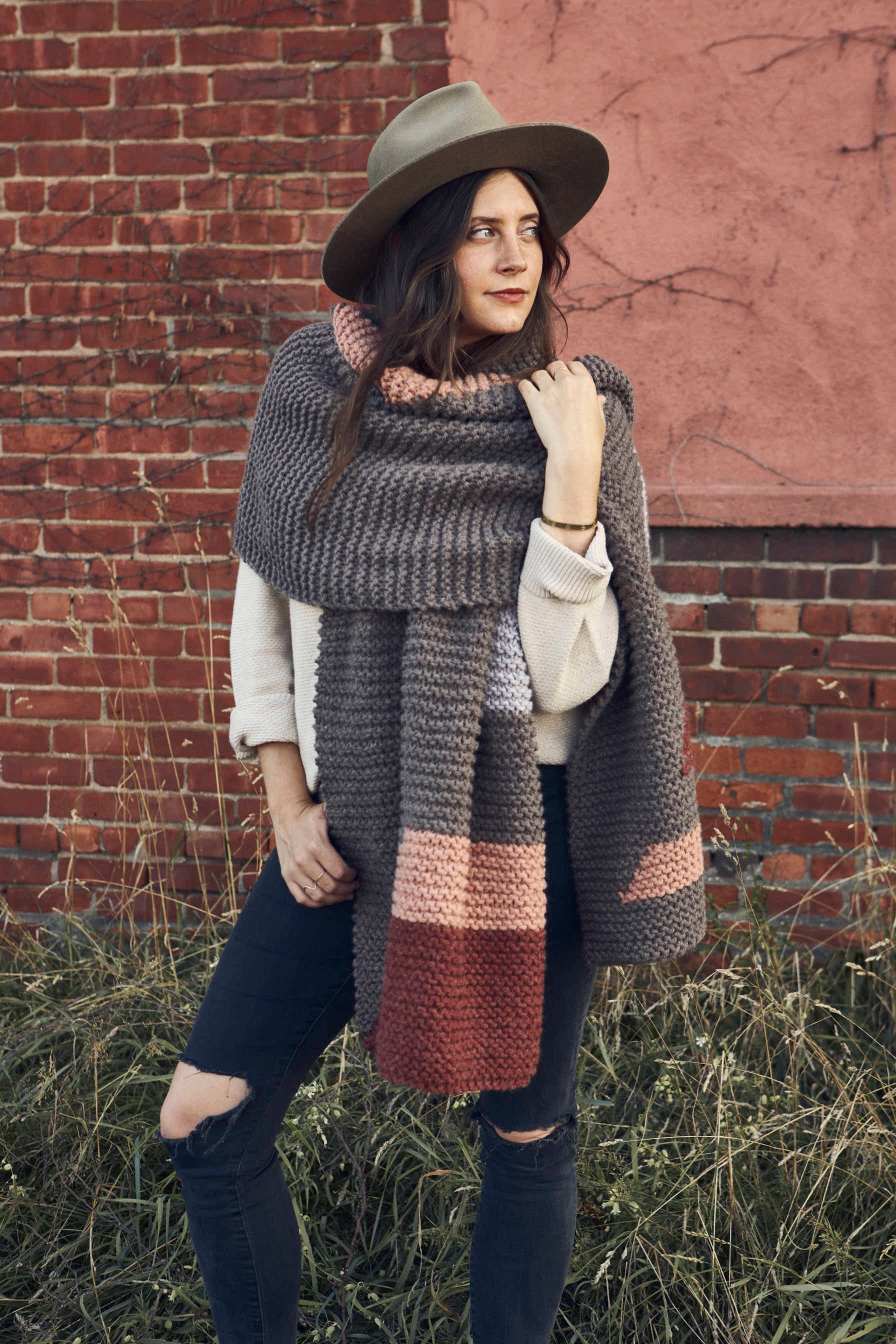 Level Up Blanket Scarf Knitting Pattern