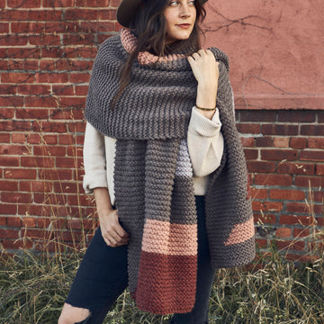 Level Up Blanket Scarf Knitting Pattern