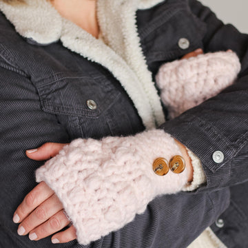 Newsboy Cap and Hand Warmers