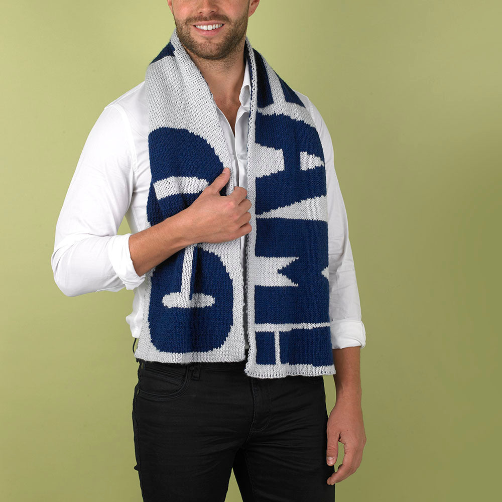 Paintbox Yarns Rallying Reversible Scarf Knitting Pattern