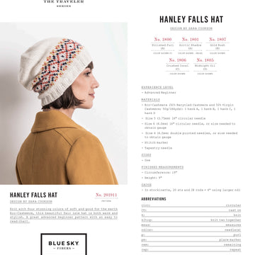Blue Sky Fibers Hanley Falls Hat Knitting Pattern