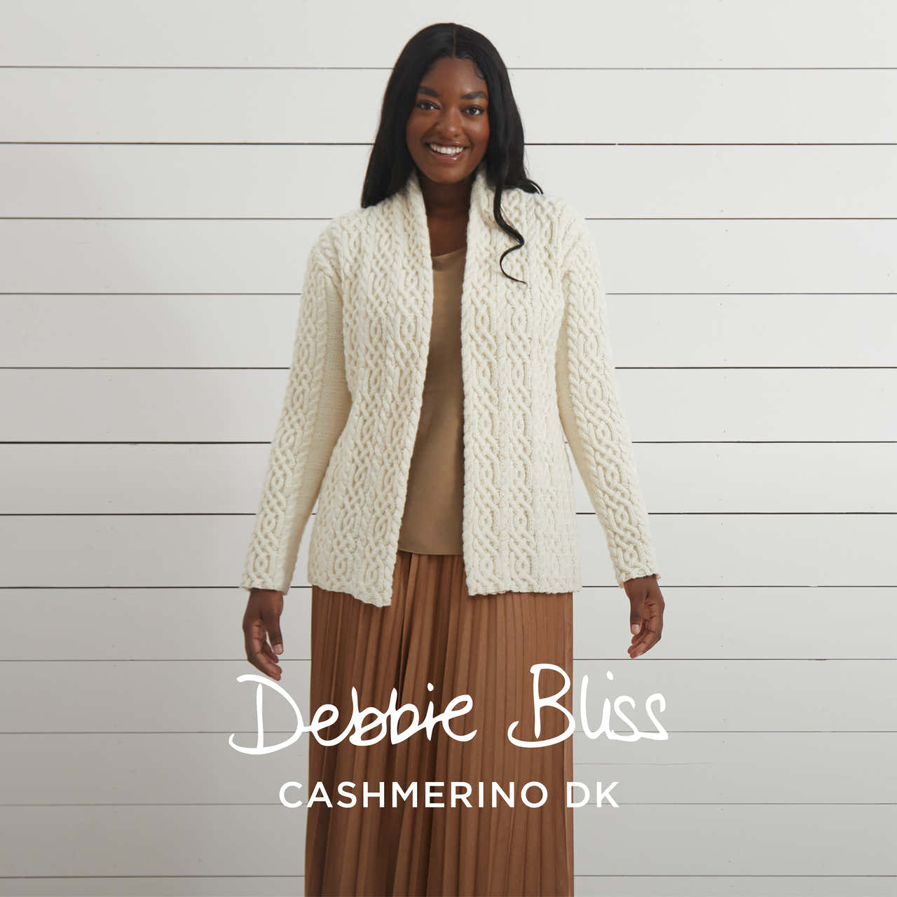 Debbie Bliss Edge to Edge Cabled Jacket Knitting Pattern