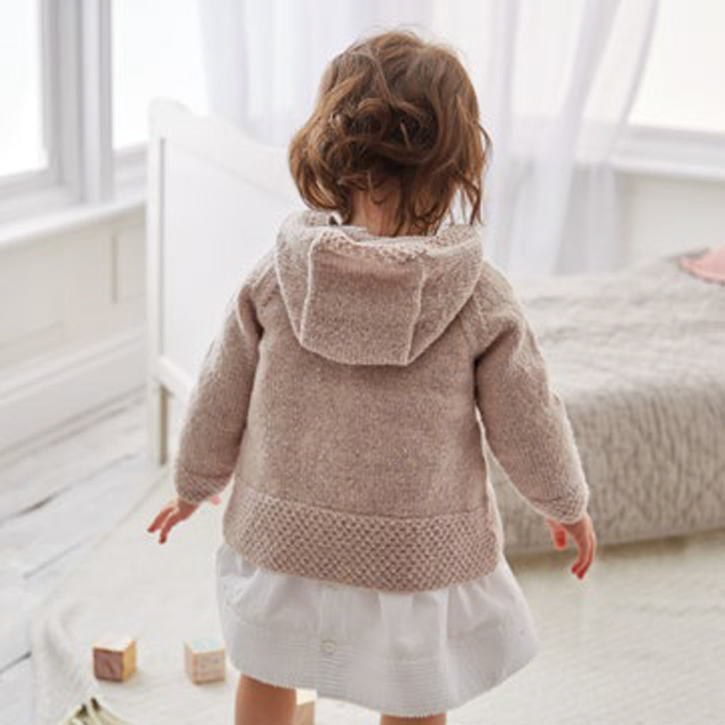 Sirdar Hooded Double Breast Jacket Coat Knitting Pattern