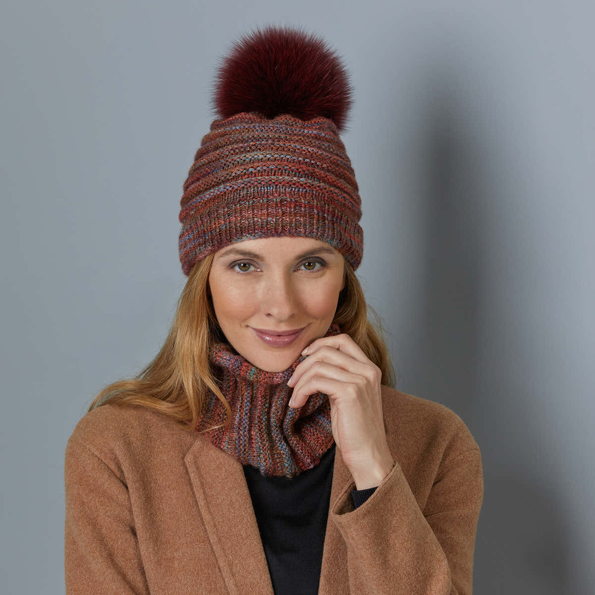 Stacy Charles Fine Yarns Lisa Hat & Cowl Knitting Pattern