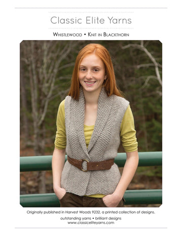 Classic Elite Yarns Whistlewood Vest Knitting Pattern