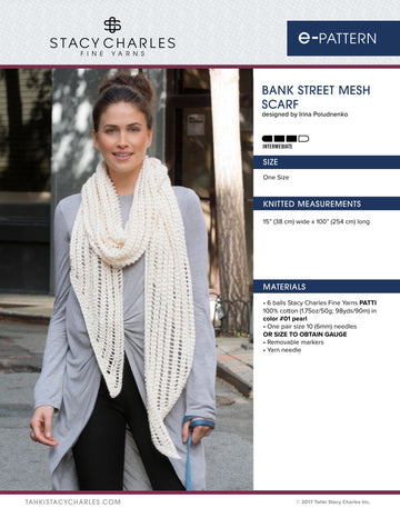 Stacy Charles Fine Yarns Bank Street Mesh Scarf PDF