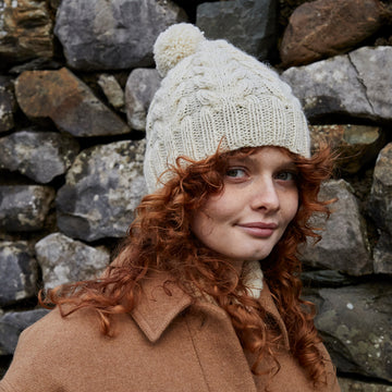 Debbie Bliss Cabled Bobble Hat Knitting Pattern