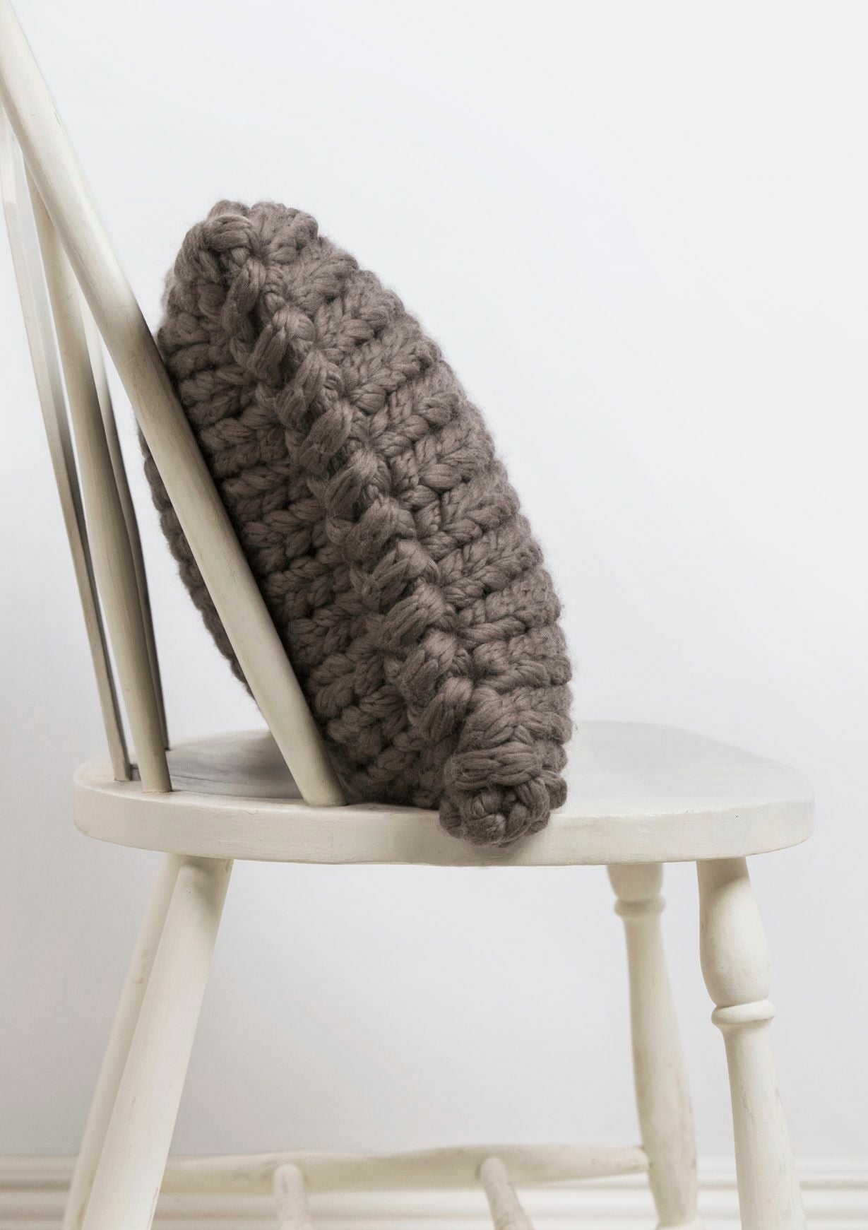Park Rapids Pillow Cover in Blue Sky Fibers Woolstok Jumbo -