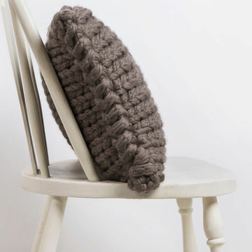 Park Rapids Pillow Cover in Blue Sky Fibers Woolstok Jumbo -