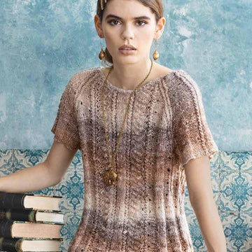 Lace Raglan Tee Top Knitting Pattern
