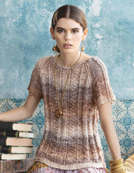 Lace Raglan Tee Top Knitting Pattern