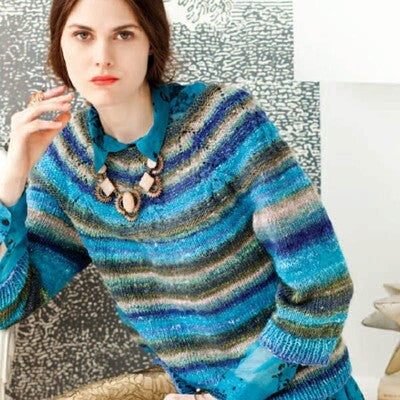 Noro Lace Yoke Pullover Jumper Knitting Pattern