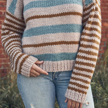 Easton Striped Pullover Jumper Knitting Pattern