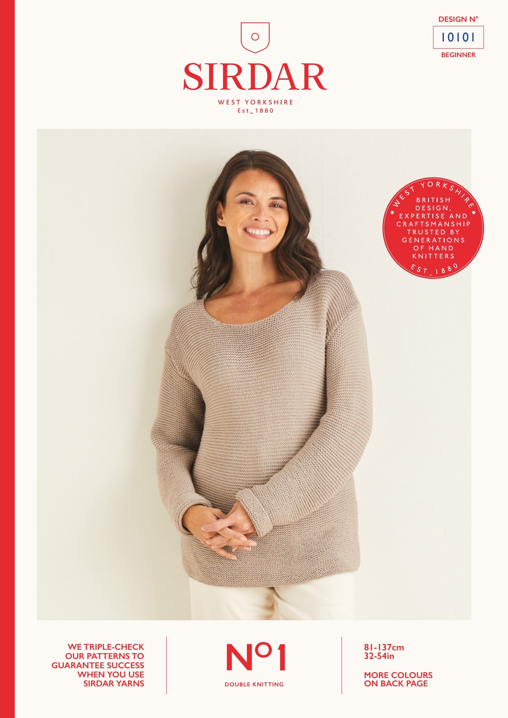 Sirdar Classic Pullover Jumper Knitting Pattern