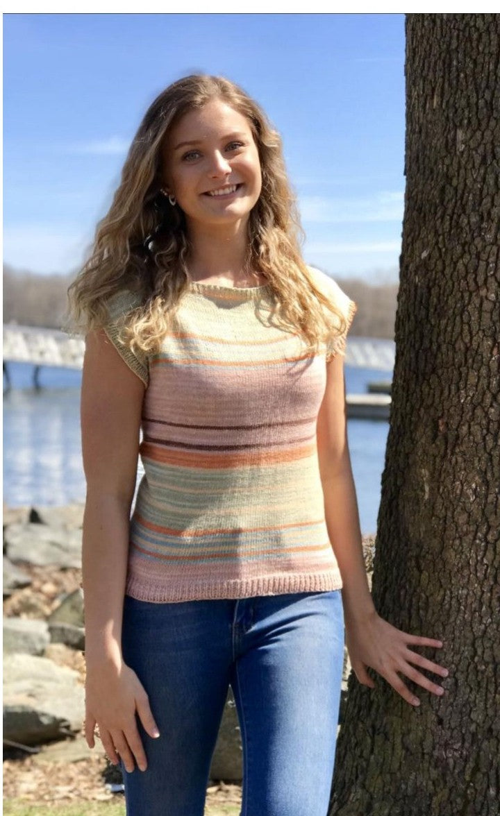 Plymouth Yarn Woman's Shell Jumper Knitting Pattern