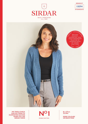 Sirdar 10094 Lacy Open Cardigan PDF