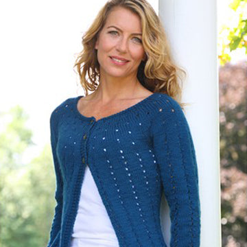 Valley Yarns Point and Line Cardigan Knitting Pattern