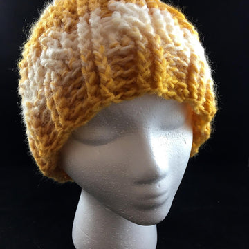 Cabled Messy Bun/Ponytail Hat