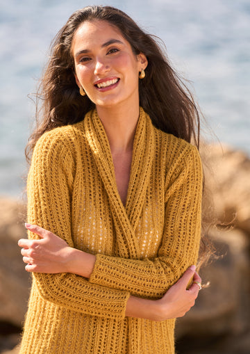Honeycomb Coat in MODE at Rowan Alpaca Cotton PDF