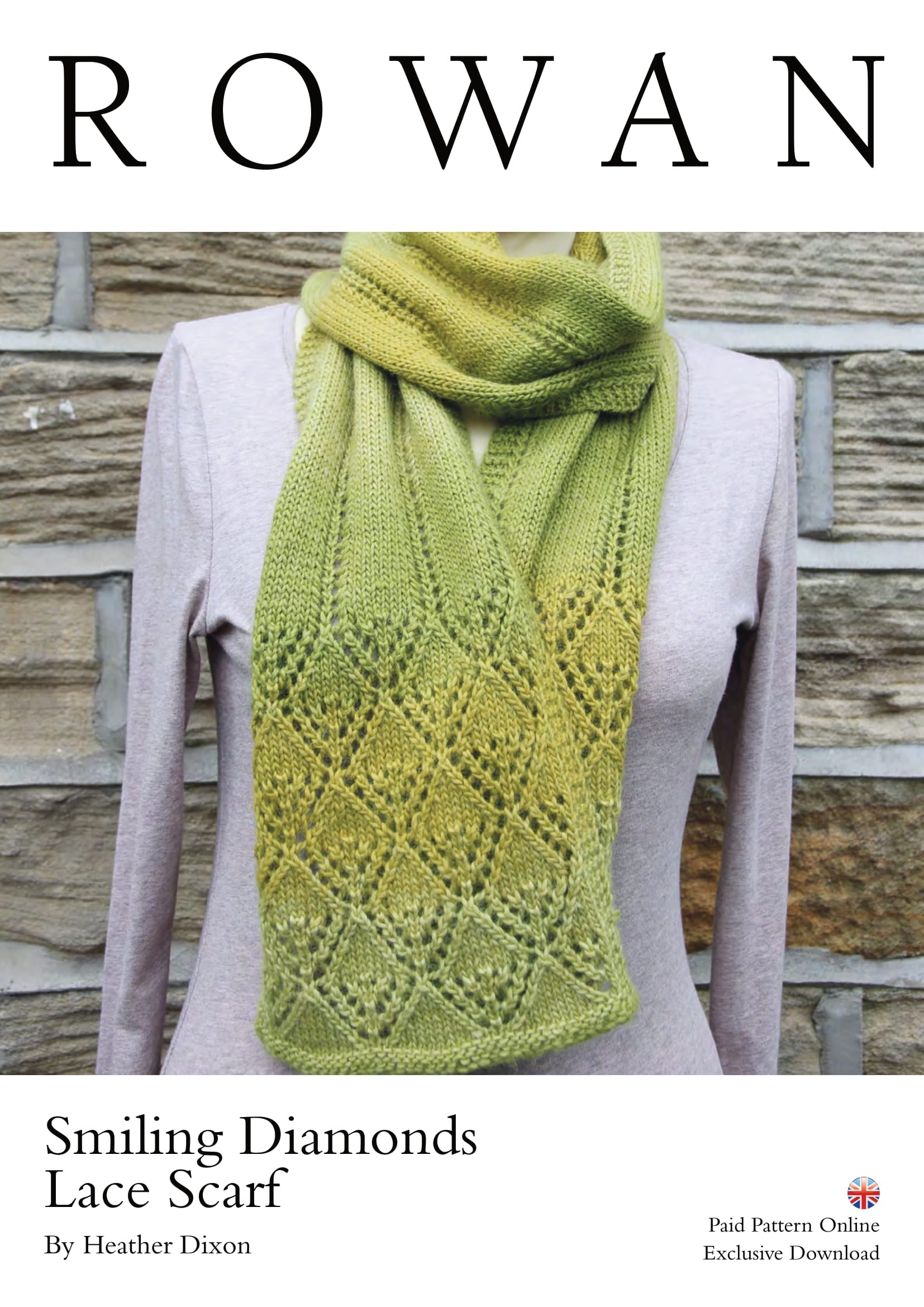 Rowan Smiling Diamonds Lace Scarf Knitting Pattern