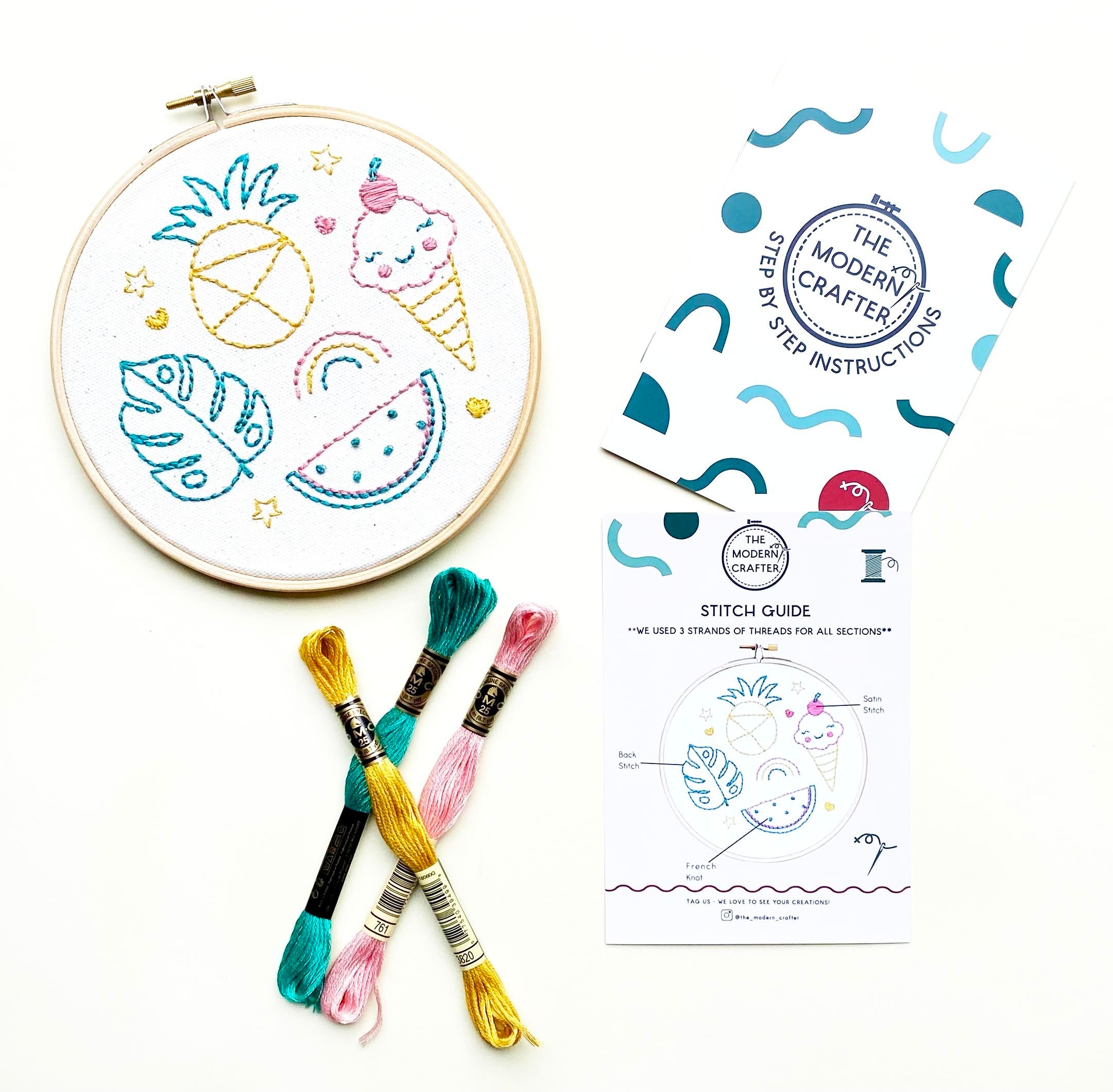 The Modern Crafter Beginner Printed Embroidery Kit
