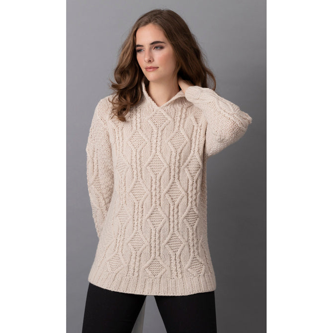 String Avery Cabled Pullover Jumper Knitting Pattern