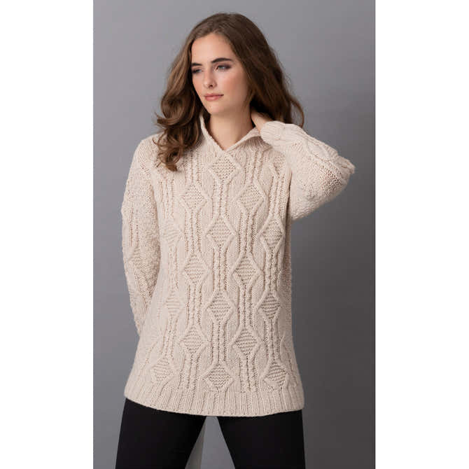 String Avery Cabled Pullover Jumper Knitting Pattern