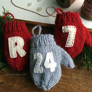 Felt Applique Mitten Christmas Ornament
