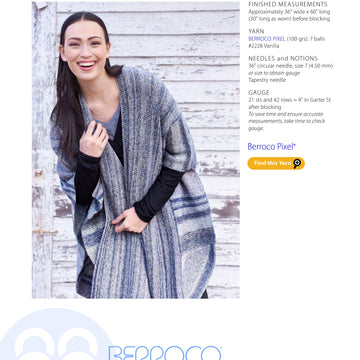 Berroco Washoe Cape Knitting Pattern