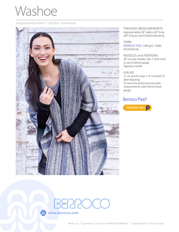 Berroco Washoe Cape Knitting Pattern