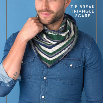 Paintbox Yarns Tie Break Triangle Scarf Knitting Pattern