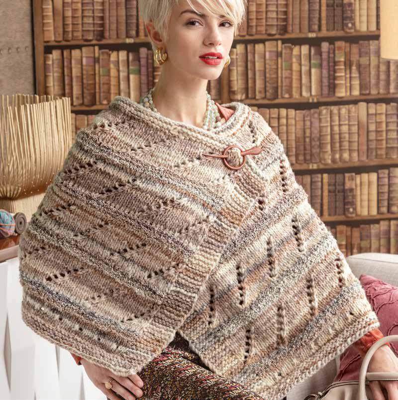 Eyelet Wrap Cape Knitting Pattern