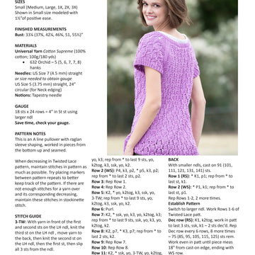 Universal Yarn Twisting Tee Jumper Knitting Pattern