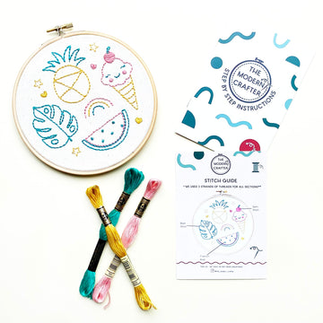 The Modern Crafter Beginner Printed Embroidery Kit