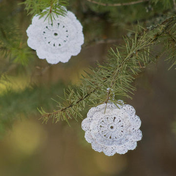 Victorian Blush Snowflake Vintage Ornament/GiftTag