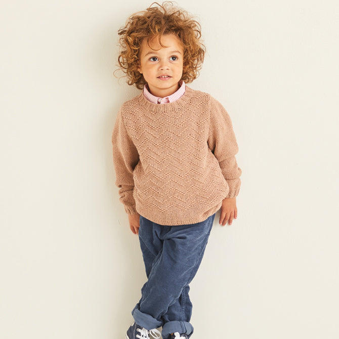 Sirdar Chevron Pullover Jumper Knitting Pattern