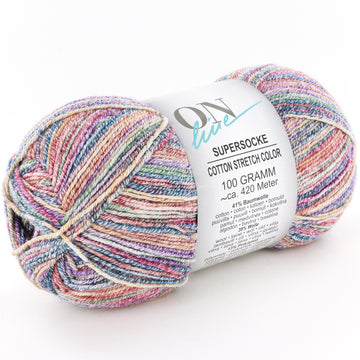 On-Line Supersocke 347 Style - Cotton Stretch Color 4-Ply Yarn - Cotton 4 Ply