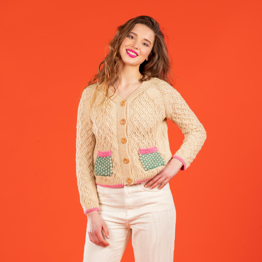 Paintbox Yarns Argyle Tile Cardigan Knitting Pattern