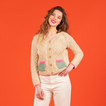 Paintbox Yarns Argyle Tile Cardigan Knitting Pattern