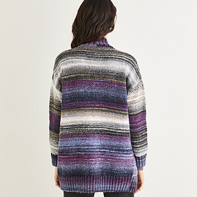 Sirdar Wide Rib Longline Cardigan Knitting Pattern