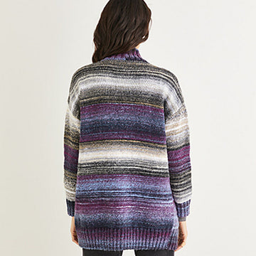 Sirdar Wide Rib Longline Cardigan Knitting Pattern