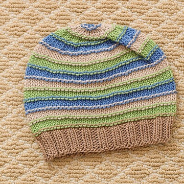 Tahki Yarns Striped Hoodie & Hat Knitting Pattern
