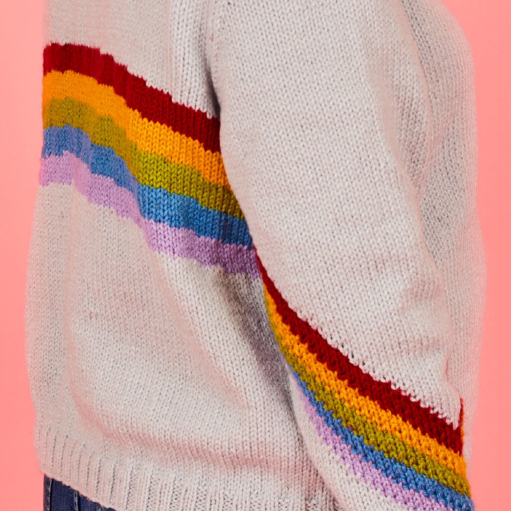 Paintbox Yarns Cosy Rainbow Cardigan Knitting Pattern