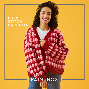 Paintbox Yarns Bubble Stitch Cardigan Knitting Pattern