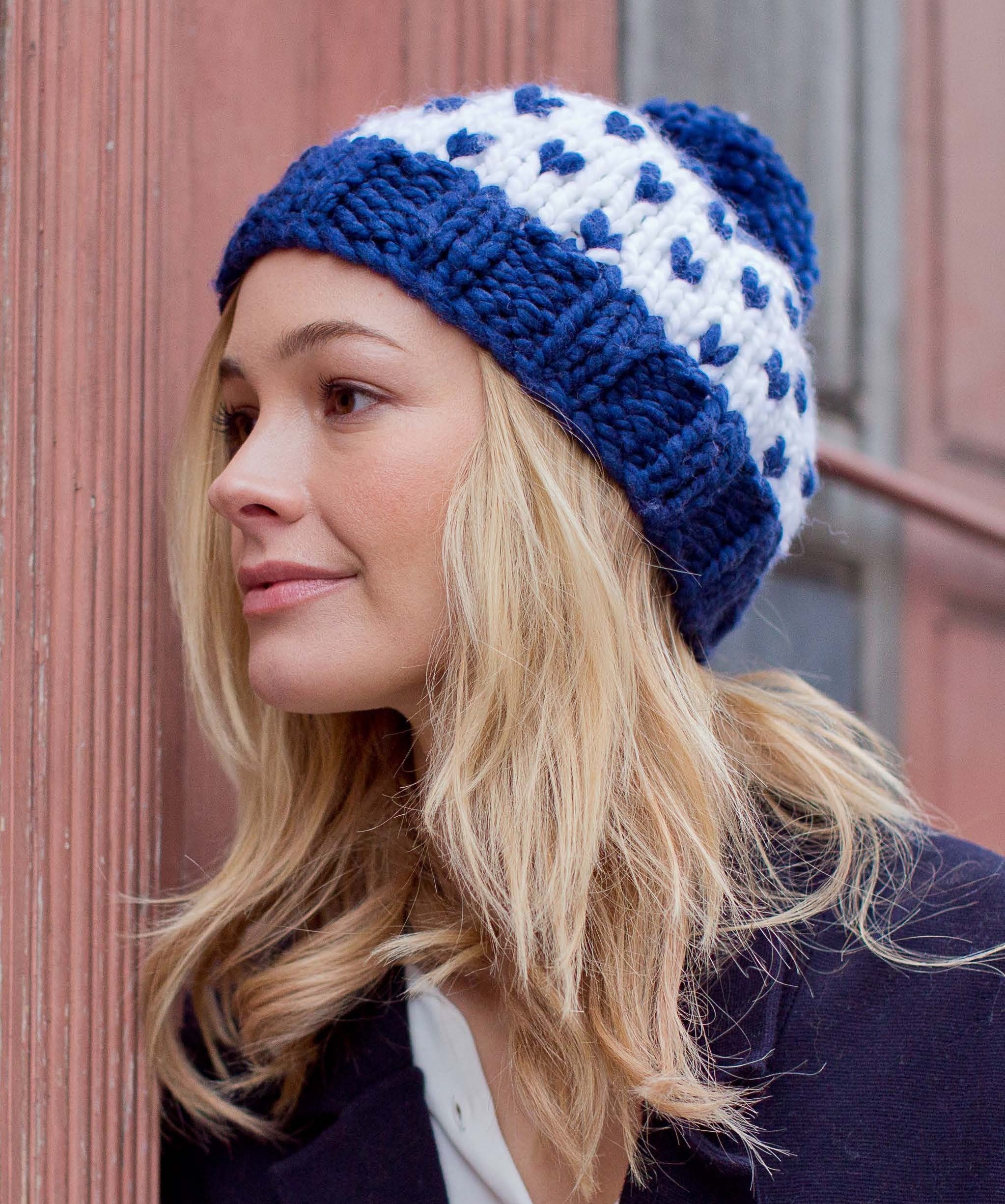 MillaMia Vera Swiss Darn Hat Knitting Pattern