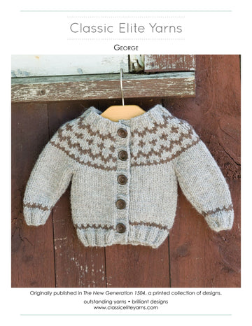 Classic Elite Yarns George Cardigan Knitting Pattern