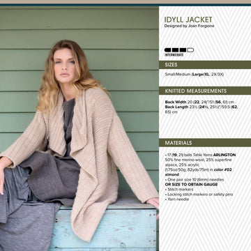 Tahki Yarns Idyll Jacket Knitting Pattern