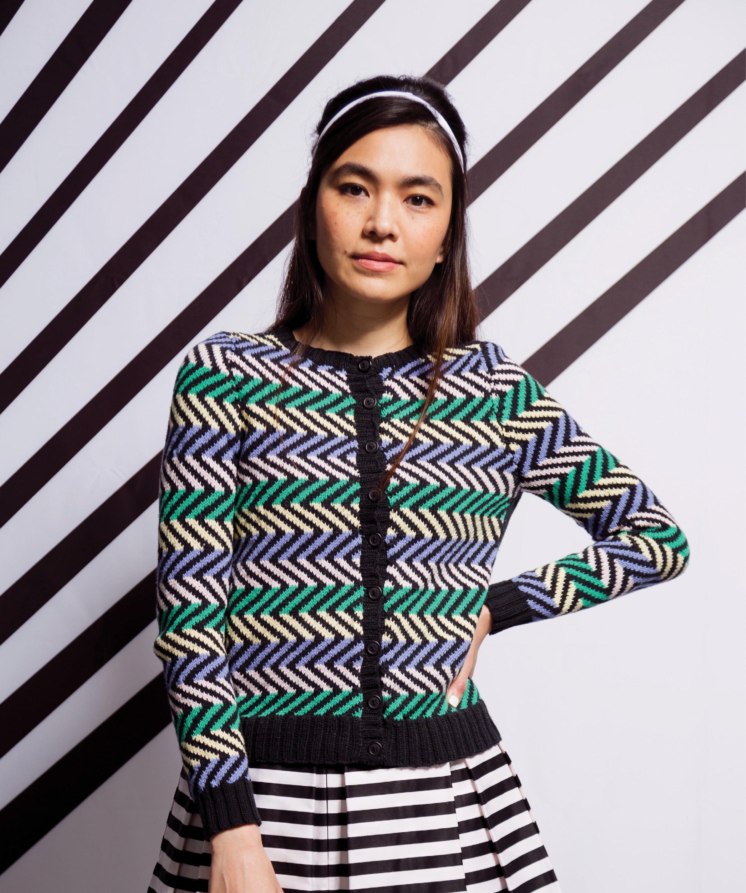 MillaMia Blaze Fair Isle Cardigan Knitting Pattern