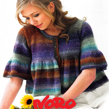 Short Sleeved Cardigan in Noro Silk Garden Lite - PDF