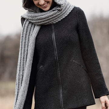 Blue Sky Fibers Breezy Point Hood Scarf Knitting Pattern